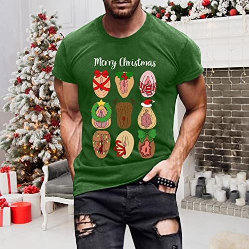 Мъжки Коледни тениски ZDDO с къс ръкав, дизайнерски костюми с грозни коледа принтом, Забавни спортни тениски