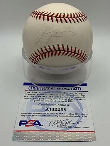 Джоел Пинейро Сиатъл Маринърс Подписа Автограф Официален представител на OMLB Baseball PSA DNA - Бейзболни топки