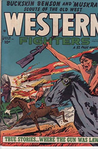 КОРИЦА WESTERN FIGHTERS V3 #8 INDIAN FIGHT 1951 HILLMAN Ф. Н .