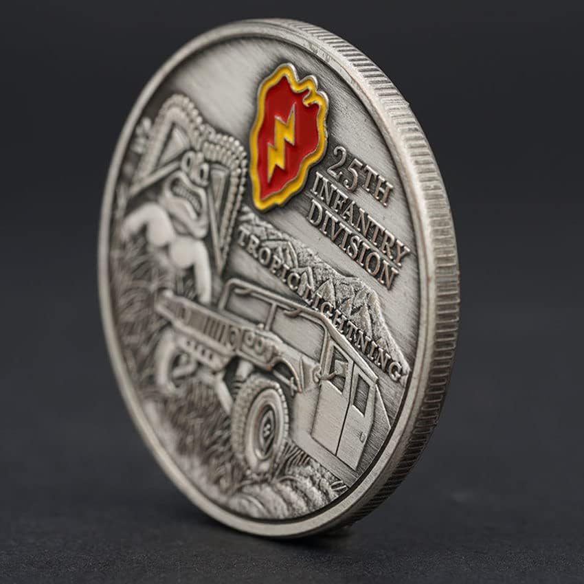 Американската Вызовная Монета 25 Пехотна Дивизия Военен Ретро Украшение Колекция От Армията На Приятели Малко