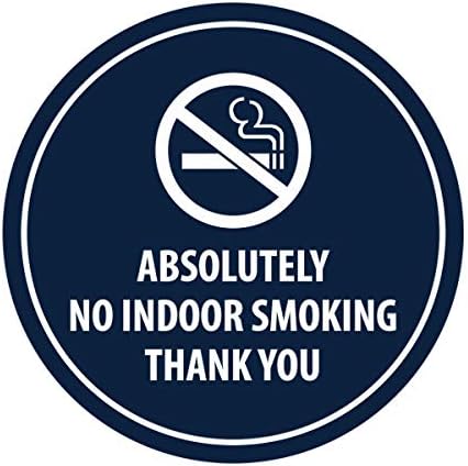 Знаци ByLITA Circle: Пушенето в затворени помещения е забранено, Знак на благодарност (Черен) - Малък