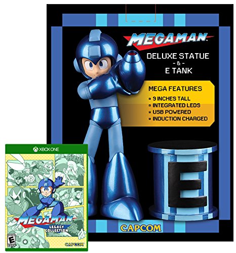 Статуетка на мега човек и електронен резервоар с колекционерски игра Mega Man Legacy - Xbox One Special Edition