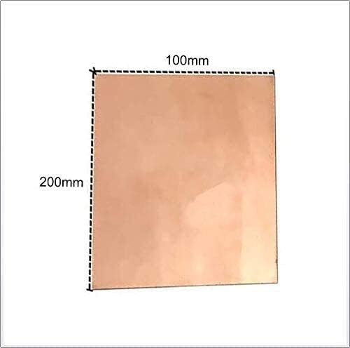 NIANXINN Метален лист от чиста мед Фолио табела 0,8 X 100 X 200 Мм Вырезанная Медни Метална плоча Чист меден
