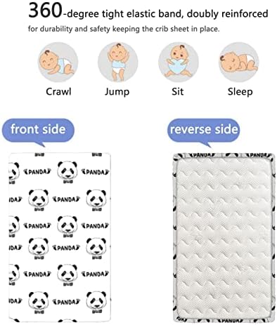 Мини-Чаршафи за легла с тематични Панди, Портативни Мини-Чаршафи за легла с Меки и Дишащи Кърпи-Бебешки Кърпи