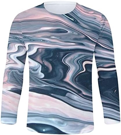 2023 Нова Мъжка Лятна Мода Ежедневни тениски с 3D Дигитален Печат, Отгоре с дълъг Ръкав, Монтиране Топ с Дълъг