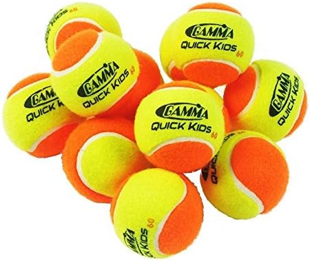 Тренировъчните топки за тенис Gamma Quick Kids (Transition): 36 червени, оранжеви 60 или зелени 78 точки (скорост