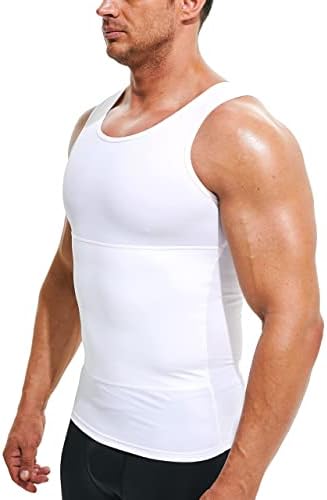 Мъжки Компресиране Риза За Отслабване Майк Body Shaper Жилетка За Тренировки На Върховете На Коригиращото Бельо