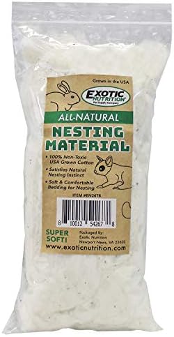 Напълно натурален материал за гнездене (4 унции) - Памук, Екологично Чист легла за домашни любимци - За