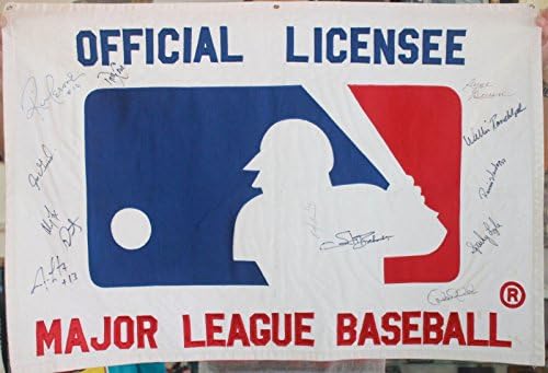 Подписан на Ню Йорк Янкис Дерек Джитър Логото на Мейджър Лийг бейзбол Банер Jsa Loa Бейзболни Топки С автографи