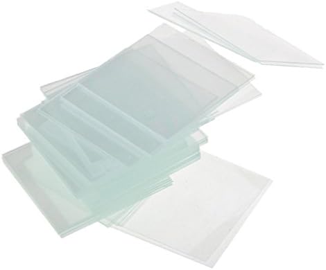Стандартни стъклени слайдове за покриване на микроскоп, дебели, 18x18 мм (опаковка от 50 броя), интелигентен