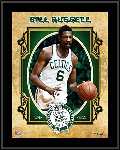 Плака играч на Бостън Селтикс Бил Ръсел размер на 10,5 х 13 см от Sublimated дървесина от Широколистни породи