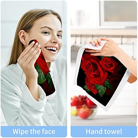 Комплект кърпички за миене на съдове ALAZA Червена Роза (16) - Опаковка от 6 Памучни Кърпички за лице, е добре