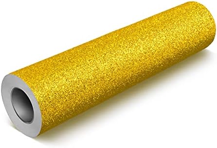 Винил ролка с перманентным лепило VViViD Glitter Gold DECO65 Занаятите (15 фута x 1 фут)