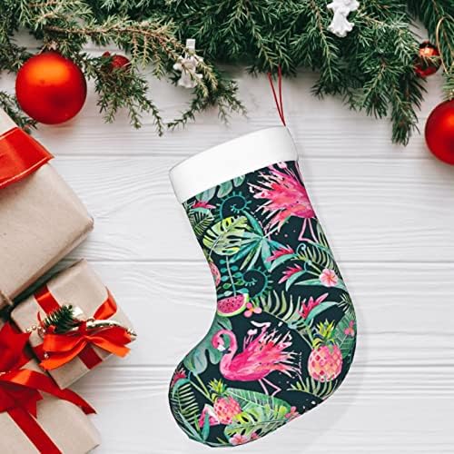 Коледни Чорапи Augenstern, Тропически Летни Чорапи С Цветен Модел Фламинго, Двустранни Чорапи За Окачване На