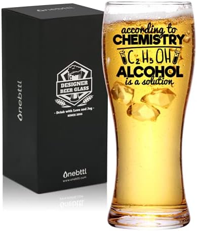 Onebttl Научни Подаръци за възрастни, Забавен Химически Бирена Чаша за любителите на Природните и Учителите