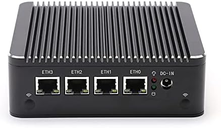 Устройство защитна стена HUNSN Micro, VPN, КОМПЮТЪР-рутер, Intel Celeron J4125, RS34g, AES-NI, 4 x Intel 2.5 GbE I225-V LAN, 2 x USB3.0, VGA, HDMI, Без вентилатор, без връзка с мрежата, БЕЗ памет, БЕЗ база, БЕЗ сис