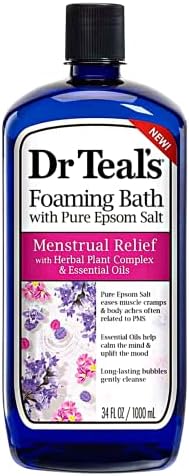 Пенящаяся вана за облекчаване на менструация с чиста английска сол с комплекс от билкови растения и Етерични