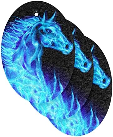 ALAZA Head of Blue Fire Horse Натурални Гъби Кухненски Целлюлозная Гъба за миене на съдове, Санитарен възел