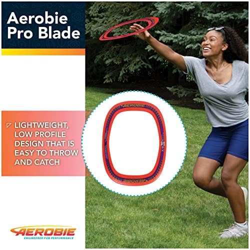 Пръстен за хвърляне на остриета Aerobie Pro, Лека Детска играчка за диск-голф, Игри за задния двор и Много Други