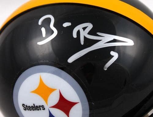 Мини-Каската на Бен Ретлисбергера с автограф от Питсбърг Стийлърс - Фанатици - Мини-Каски NFL с автограф