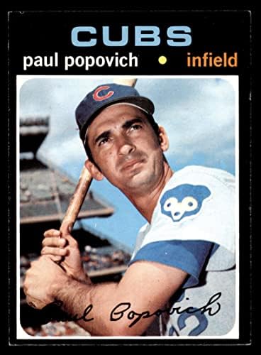 1971 Topps # 726 Пол Попович Чикаго Къбс (Бейзболна картичка) EX/MT Cubs