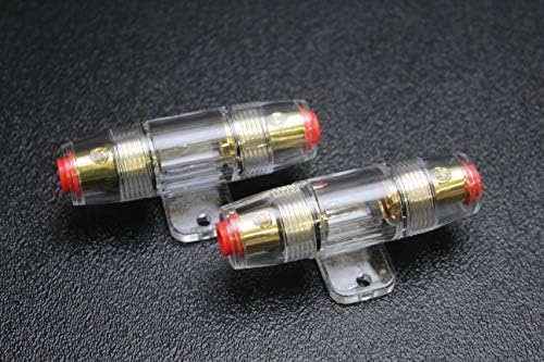 2 Опаковки Държач на предпазителя AGU 4 6 8 10 Линейни Стъклени предпазители с тел AWG Златен цвят