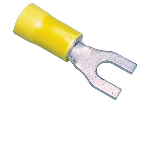 Клемма лопати С Винил изолация № 8 Жълт цвят 12-10 Калибър-75PK