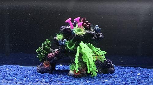 Декорация на аквариума Penn-Plax Coral Reef – Реалистично движение и ярки цветове – Арка с зелен силиконов растение