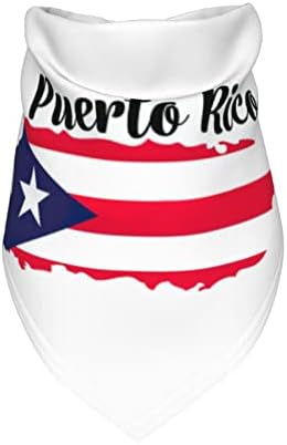 Кърпа за домашни любимци, Пуерто-Рико Гордостта на Хартата Пуерто Рико Регулируеми Кърпи За Кучета Мек Моющийся