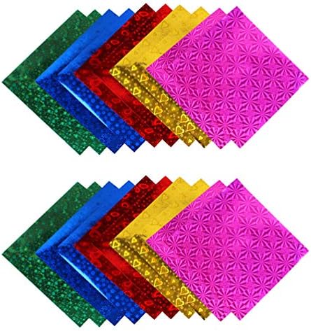 Милистен 100шт Хартия Оригами се Сгъва Хартия Блестящи Цветни Квадрати Оригами Листове за DIY Art Занаятите Аксесоари