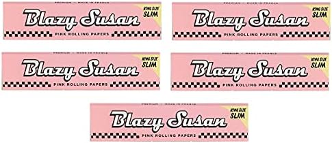 Хартия за усукване BS BLAZY Сюзън King Size (5 опаковки) - 50 листа в опаковка, розова