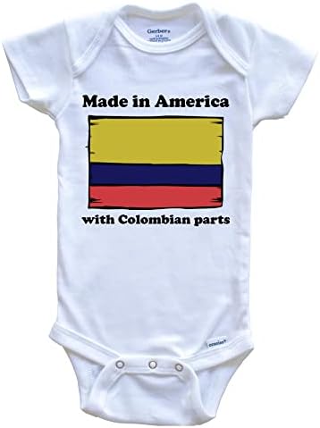 Произведено в Америка-с Колумбийски детайли Забавен едно Парче Детски Боди с Флага Колумбия