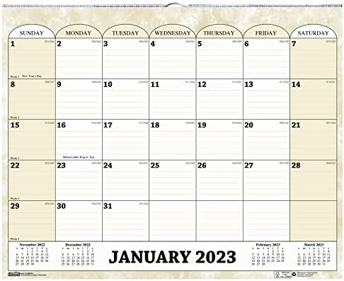 Месечен Стенен календар Къща Дулитла 2023, Мрамор, 14,8 x 12, януари - декември (HOD319-23)
