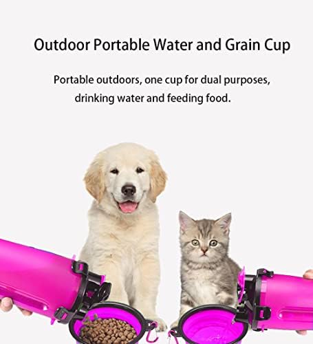 Бутилка за вода за кучета, запечатани преносима бутилка за вода и храна с поилкой за начин на отглеждане на