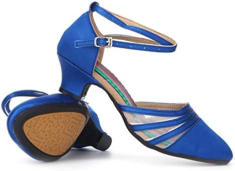 DKZSYIM/ Блестящи Женски Обувки за Латинските Танци Със затворени пръсти, Бални Обувки за практикуване на Салса,